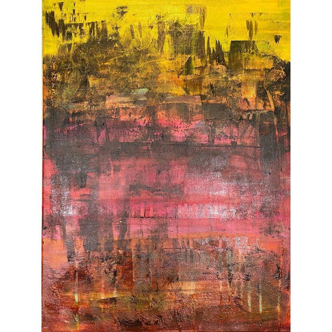Distressed Vision 1 Black Modern Wood Framed Art Print with Double Matting by Spina, Phyllis