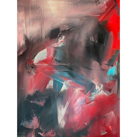 Smeared Movements 1 Black Modern Wood Framed Art Print by Spina, Phyllis