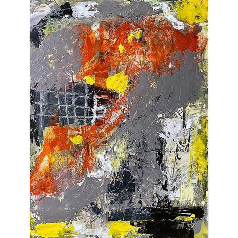 Meditative Ideas 1 Black Modern Wood Framed Art Print with Double Matting by Spina, Phyllis