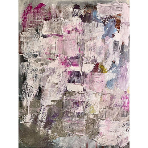 Blushing Pink Black Modern Wood Framed Art Print by Spina, Phyllis