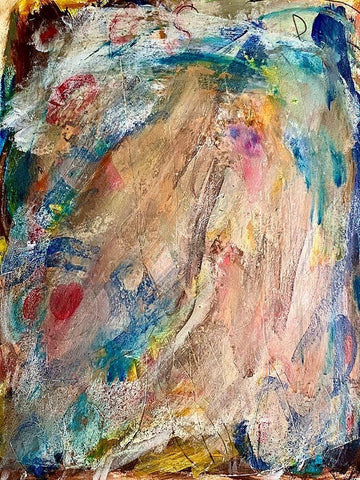 Drastic Movements White Modern Wood Framed Art Print with Double Matting by Spina, Phyllis