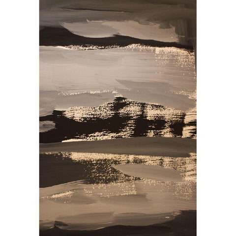 Silent Edge Black Modern Wood Framed Art Print by Spina, Phyllis