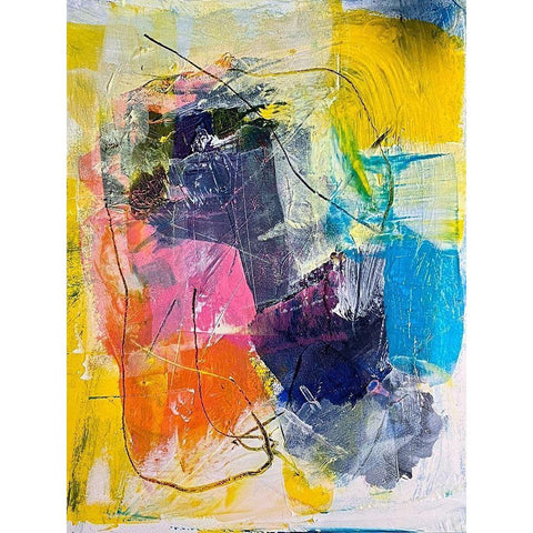Indigo Black Modern Wood Framed Art Print by Spina, Phyllis
