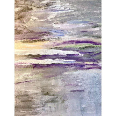 Lilac White Modern Wood Framed Art Print by Spina, Phyllis