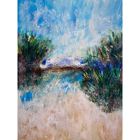 Seaside White Modern Wood Framed Art Print by Spina, Phyllis