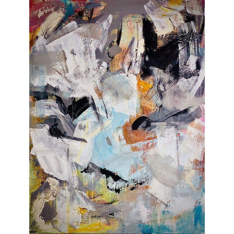 Evolving Expression Black Modern Wood Framed Art Print by Spina, Phyllis