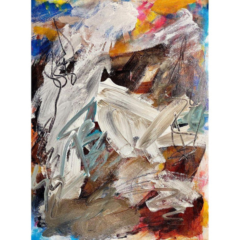 Desert Storm Black Modern Wood Framed Art Print with Double Matting by Spina, Phyllis