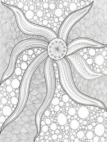 Coastal Starfish White Modern Wood Framed Art Print with Double Matting by Varacek, Pam