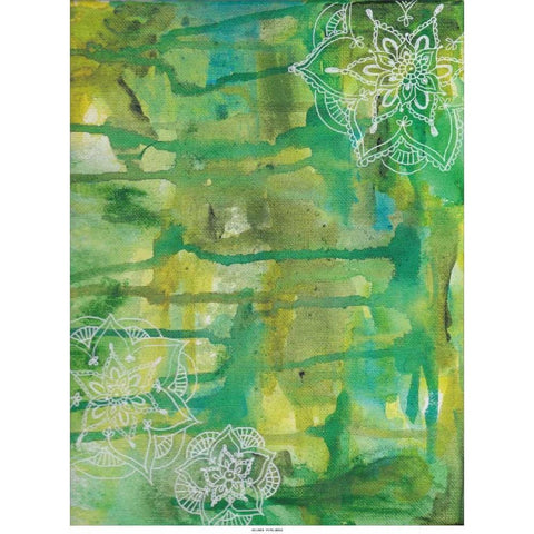 Envious Drip Black Modern Wood Framed Art Print with Double Matting by Varacek, Pam