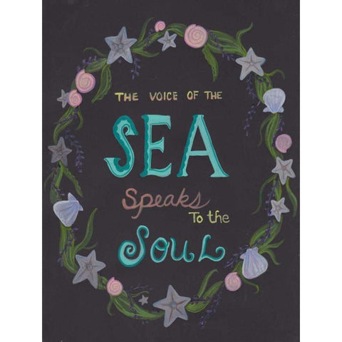 Sea Soul Black Modern Wood Framed Art Print by Varacek, Pam