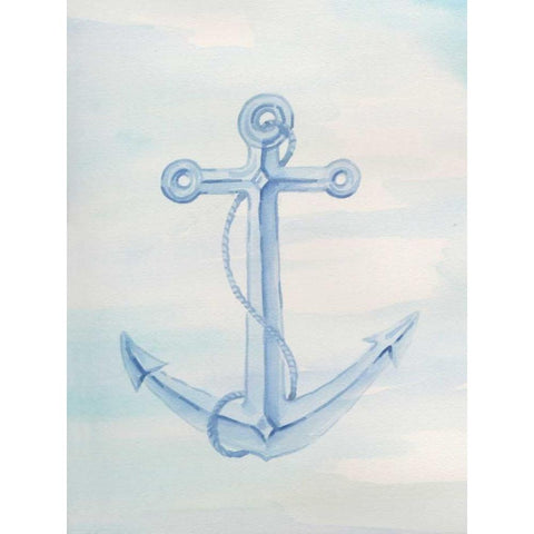 Coastal Anchor 2 Black Modern Wood Framed Art Print by Varacek, Pam