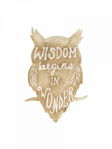 Wonder Begins White Modern Wood Framed Art Print with Double Matting by Varacek, Pam