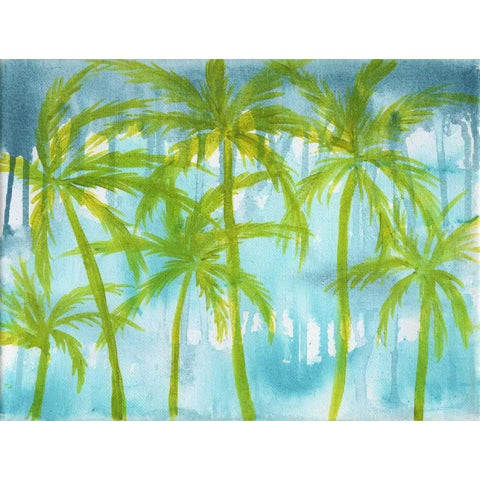 Rainy Paradise White Modern Wood Framed Art Print by Varacek, Pam