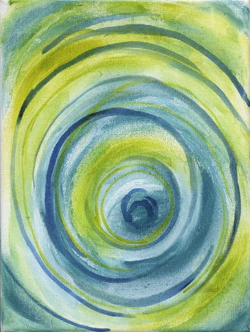 Ocean Twister White Modern Wood Framed Art Print with Double Matting by Varacek, Pam