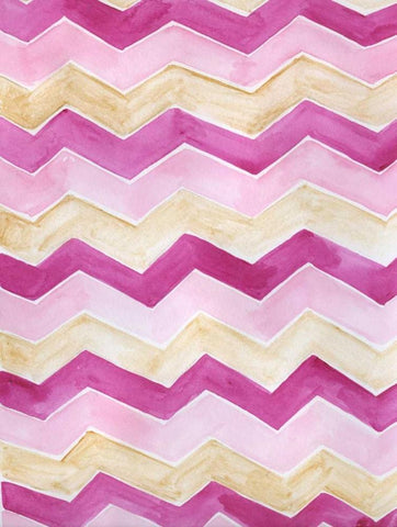 Loving Zig Zags Black Ornate Wood Framed Art Print with Double Matting by Varacek, Pam