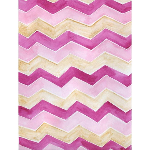 Loving Zig Zags Black Modern Wood Framed Art Print with Double Matting by Varacek, Pam