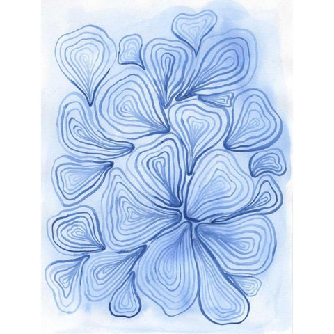 Heart Ripples Gold Ornate Wood Framed Art Print with Double Matting by Varacek, Pam