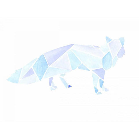 Geometric Fox Black Modern Wood Framed Art Print by Varacek, Pam