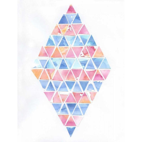 Diamond Cluster 1 Black Modern Wood Framed Art Print by Varacek, Pam