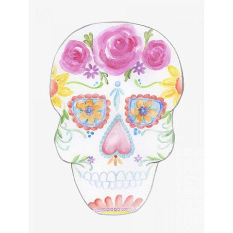 Calavera Dreaming Gold Ornate Wood Framed Art Print with Double Matting by Varacek, Pam