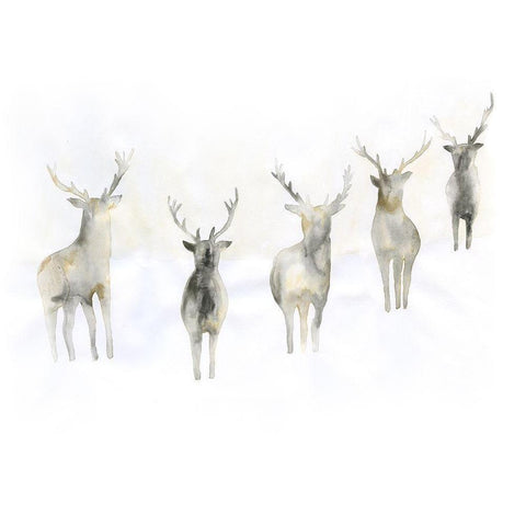 Strength Of The Pack White Modern Wood Framed Art Print by Varacek, Pam