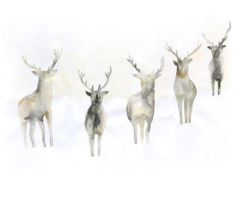 Strength Of The Pack White Modern Wood Framed Art Print with Double Matting by Varacek, Pam