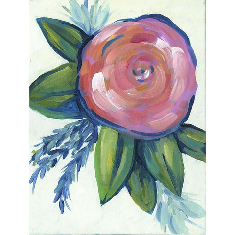 Elegant Bloom 2 Black Modern Wood Framed Art Print by Varacek, Pam