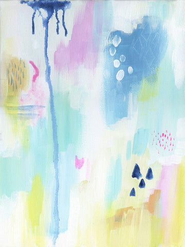 Energetic Assumption 1 White Modern Wood Framed Art Print with Double Matting by Varacek, Pam