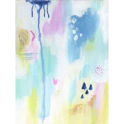 Energetic Assumption 1 White Modern Wood Framed Art Print by Varacek, Pam