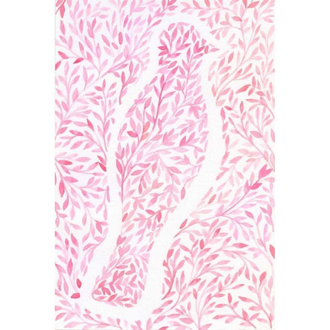 Feathered Camouflage White Modern Wood Framed Art Print by Varacek, Pam