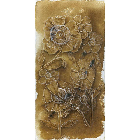 Powerful Floral White Modern Wood Framed Art Print by Varacek, Pam