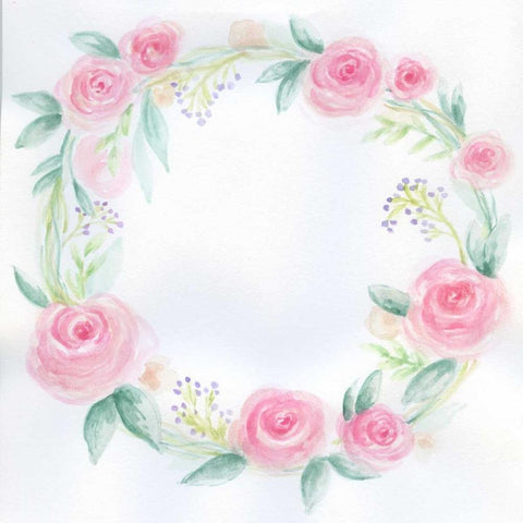 Infinite Rose White Modern Wood Framed Art Print by Varacek, Pam