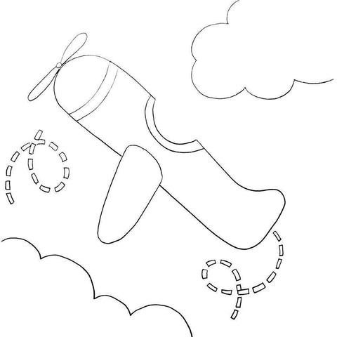 Airplane White Modern Wood Framed Art Print by Varacek, Pam