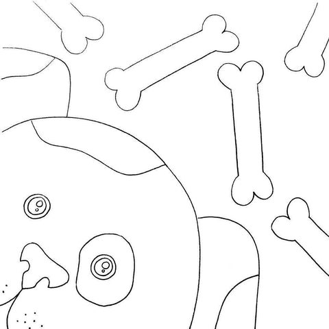 Puppy Black Ornate Wood Framed Art Print with Double Matting by Varacek, Pam