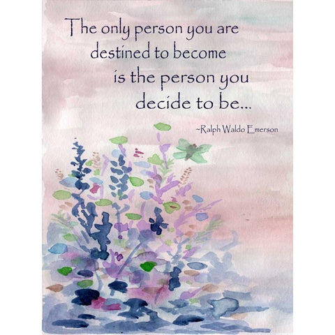The Only Person White Modern Wood Framed Art Print by Varacek, Pam