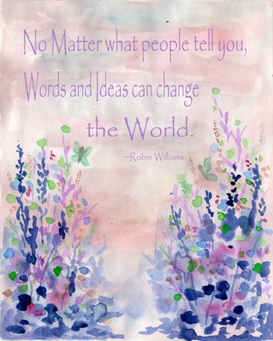 No Matter What White Modern Wood Framed Art Print with Double Matting by Varacek, Pam