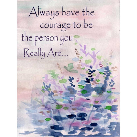 Always Have The Courage White Modern Wood Framed Art Print by Varacek, Pam