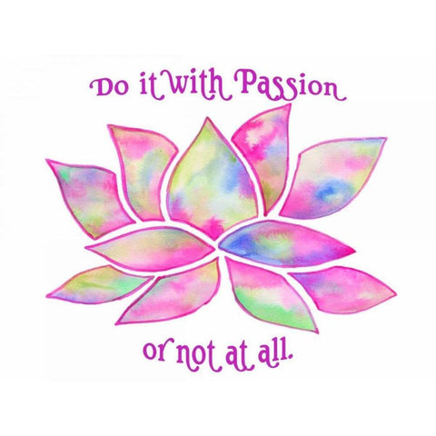Tie Dye Lotus Passion Gold Ornate Wood Framed Art Print with Double Matting by Varacek, Pam