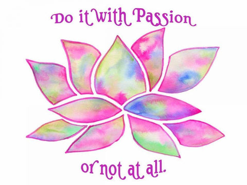 Tie Dye Lotus Passion Black Ornate Wood Framed Art Print with Double Matting by Varacek, Pam