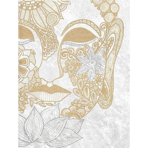 Buddha Bling Black Modern Wood Framed Art Print by Varacek, Pam