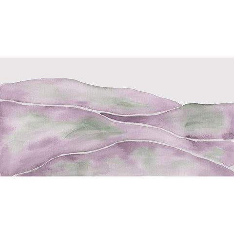 Lavender Seas 1 Black Modern Wood Framed Art Print with Double Matting by Varacek, Pam