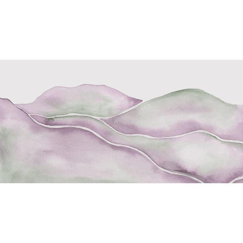 Lavender Seas 2 Black Modern Wood Framed Art Print by Varacek, Pam