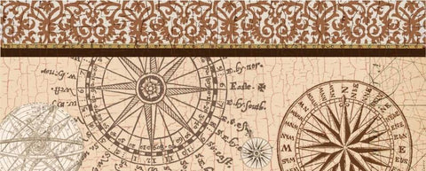 Wonders Of The World Black Ornate Wood Framed Art Print with Double Matting by Allen, Candace