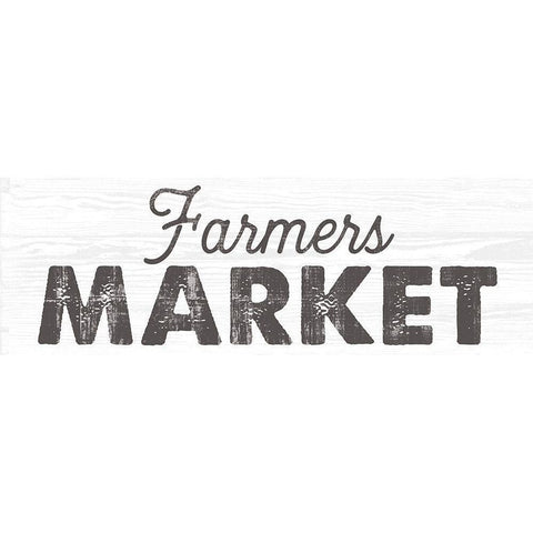Farmers Market White Modern Wood Framed Art Print by Lula Bijoux And Company