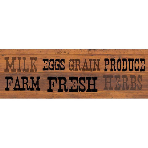 Farm Fresh 2 Black Modern Wood Framed Art Print by Lula Bijoux And Company