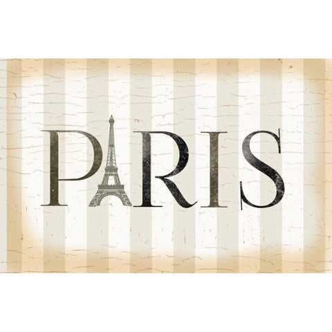 Paris Icon Black Modern Wood Framed Art Print with Double Matting by Allen, Candace