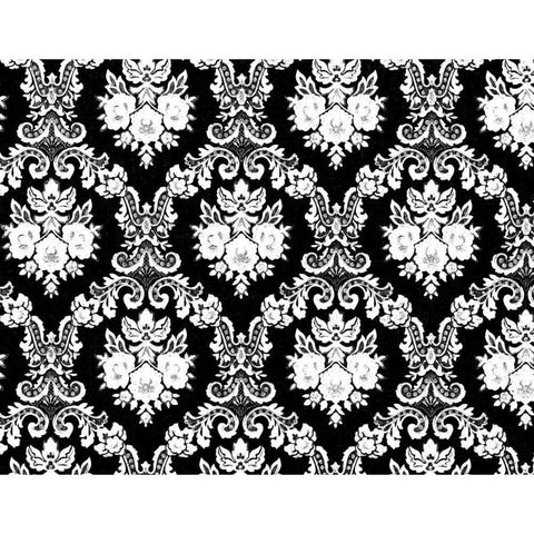 Damask Gold Ornate Wood Framed Art Print with Double Matting by Allen, Candace