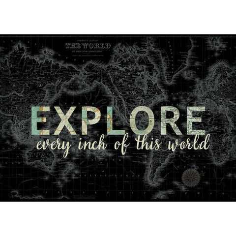 Explore Every Inch BLACK White Modern Wood Framed Art Print by Allen, Candace