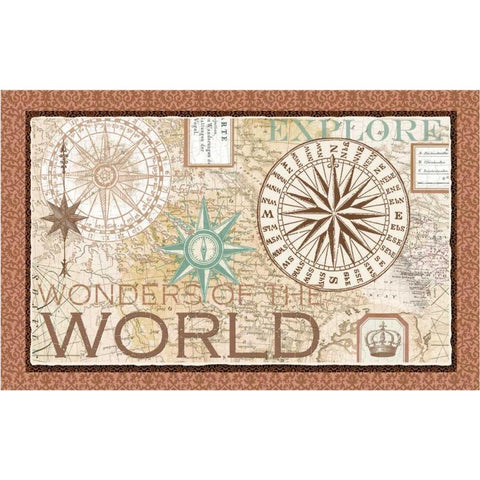 Wonders of the world Main ART White Modern Wood Framed Art Print by Allen, Candace