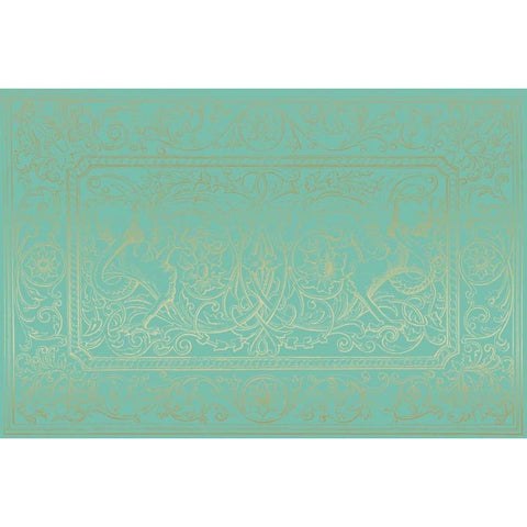 Chinois Pattern 2 Black Modern Wood Framed Art Print with Double Matting by Allen, Candace